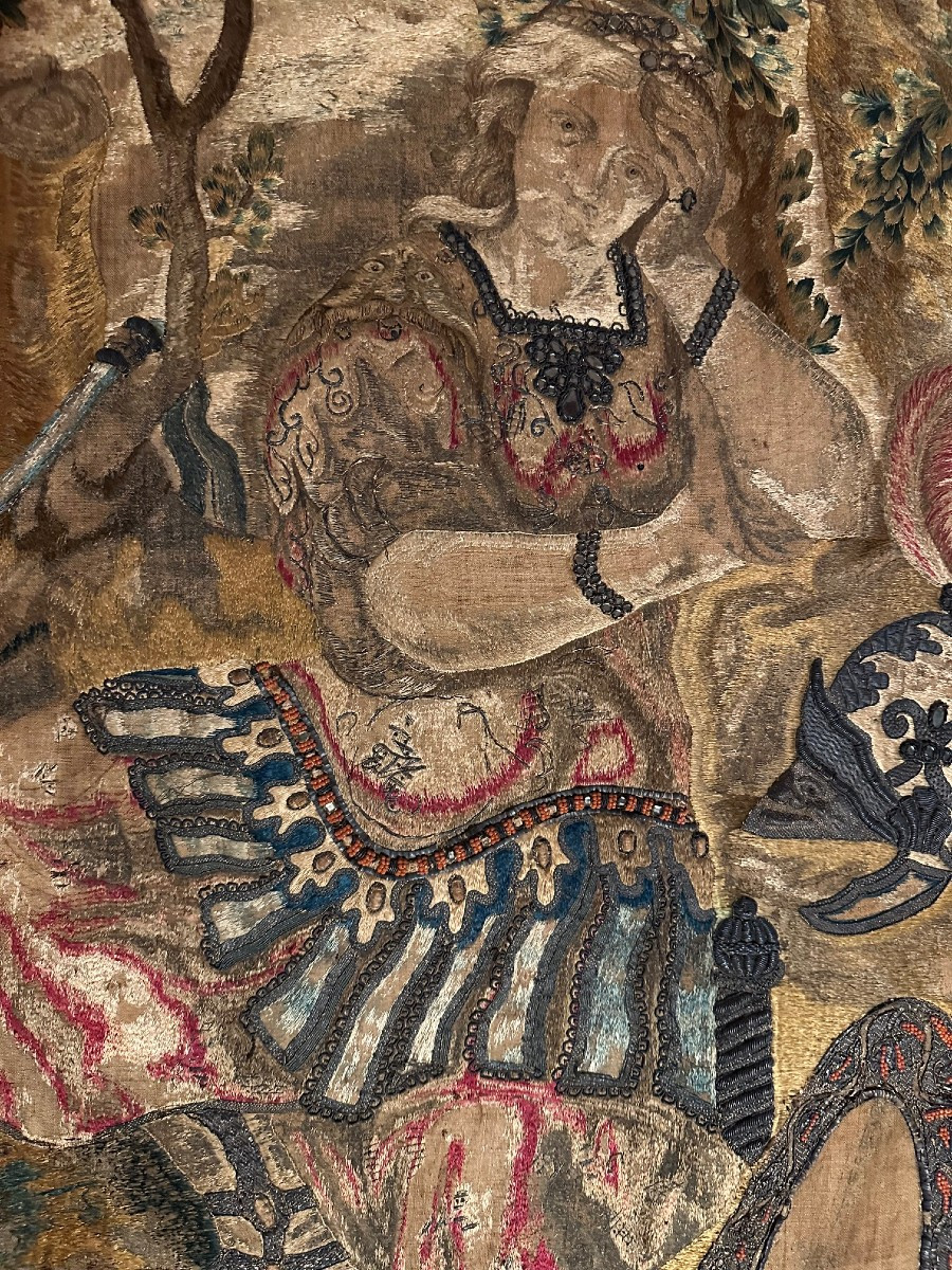 Large Italian Baroque Embroidery-photo-2