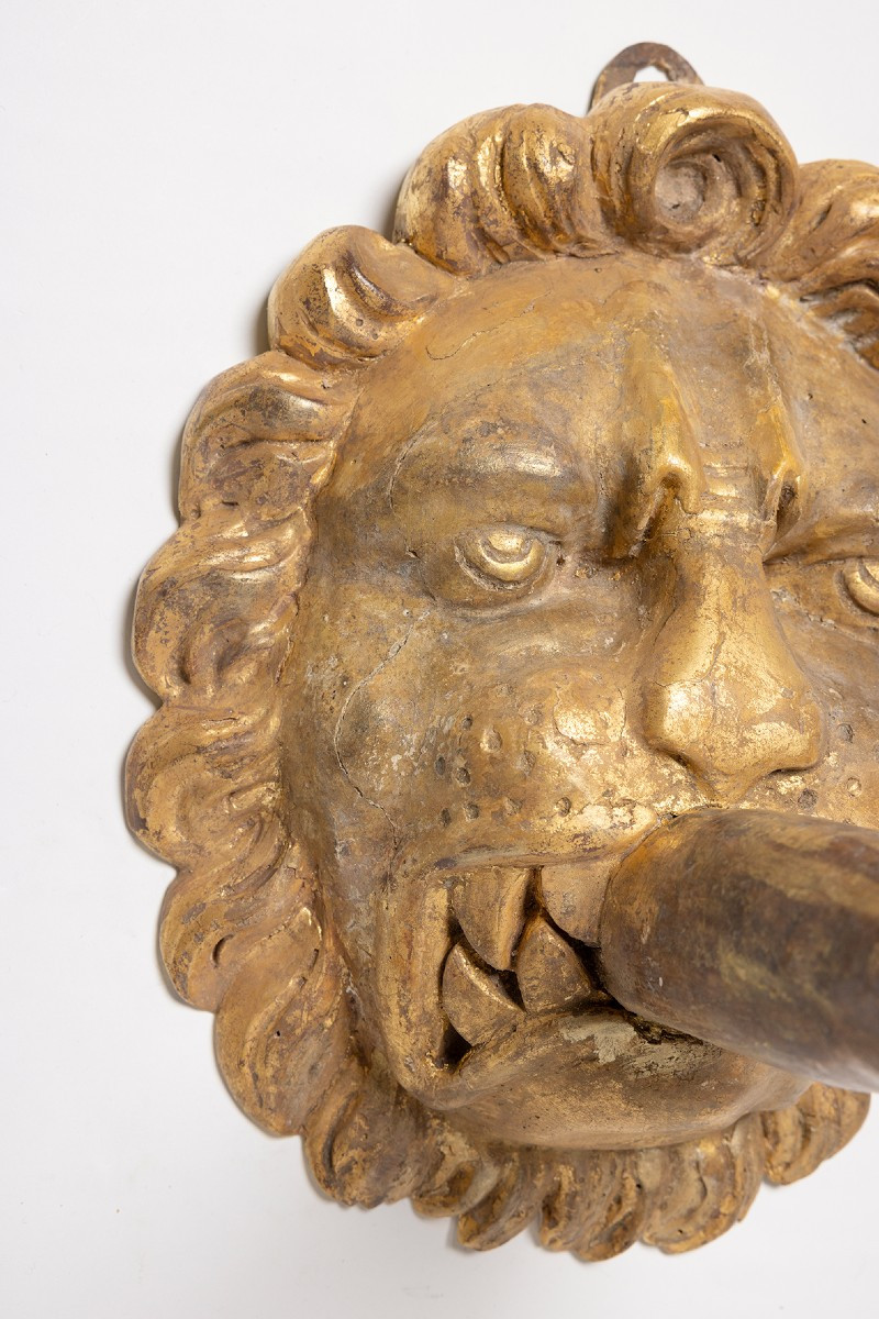 Pair Of Baroque Gilded Wood Light Arms-photo-1