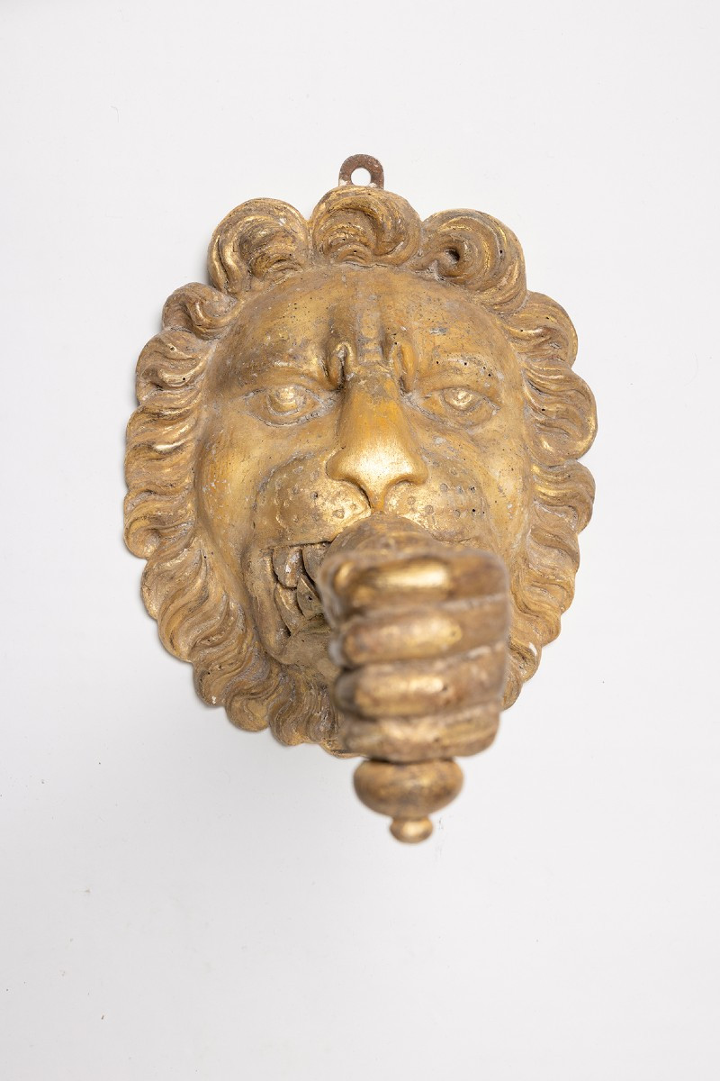 Pair Of Baroque Gilded Wood Light Arms-photo-2