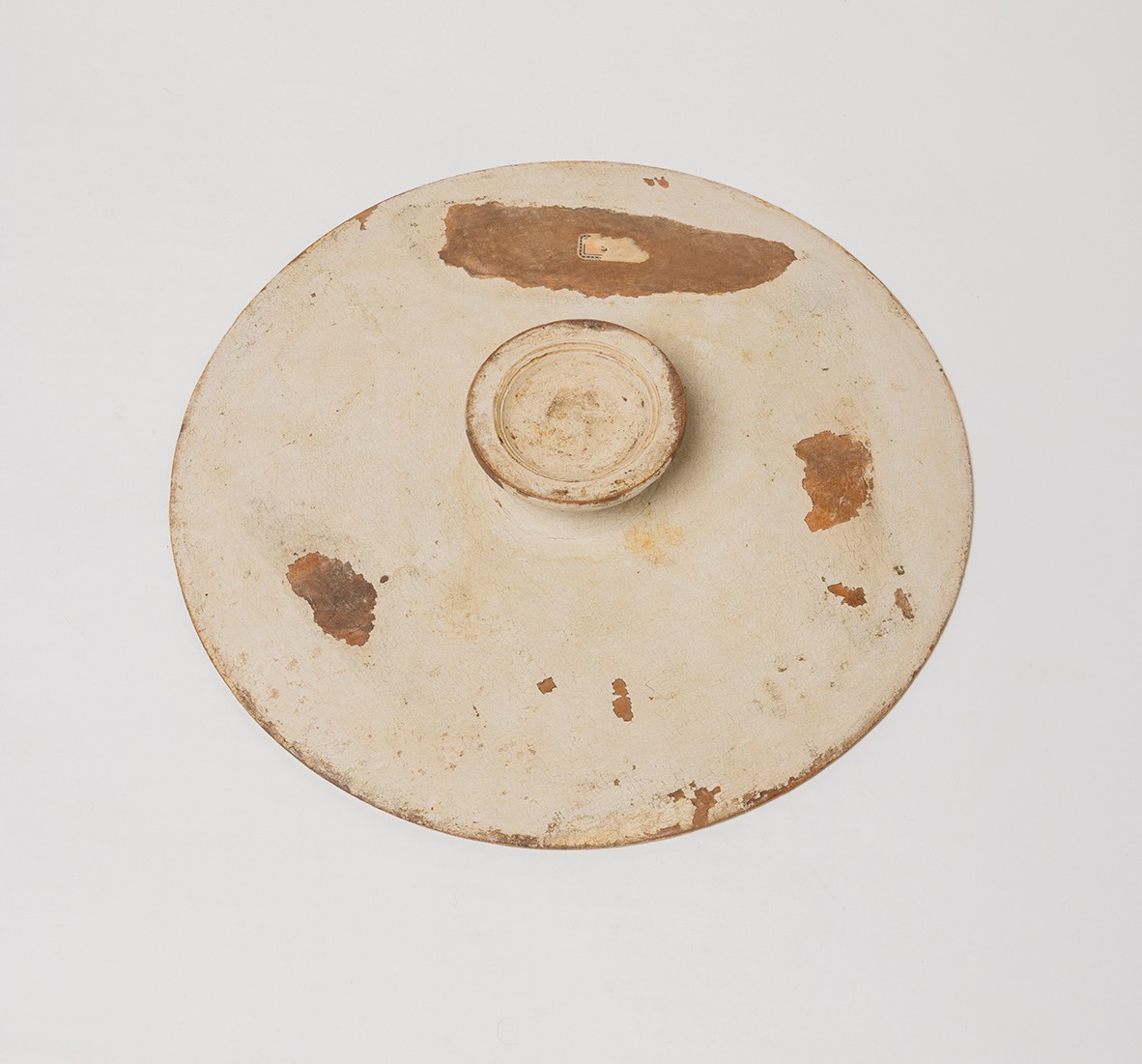 Plateau vénitien sur piédouche en bois et arte povera-photo-1