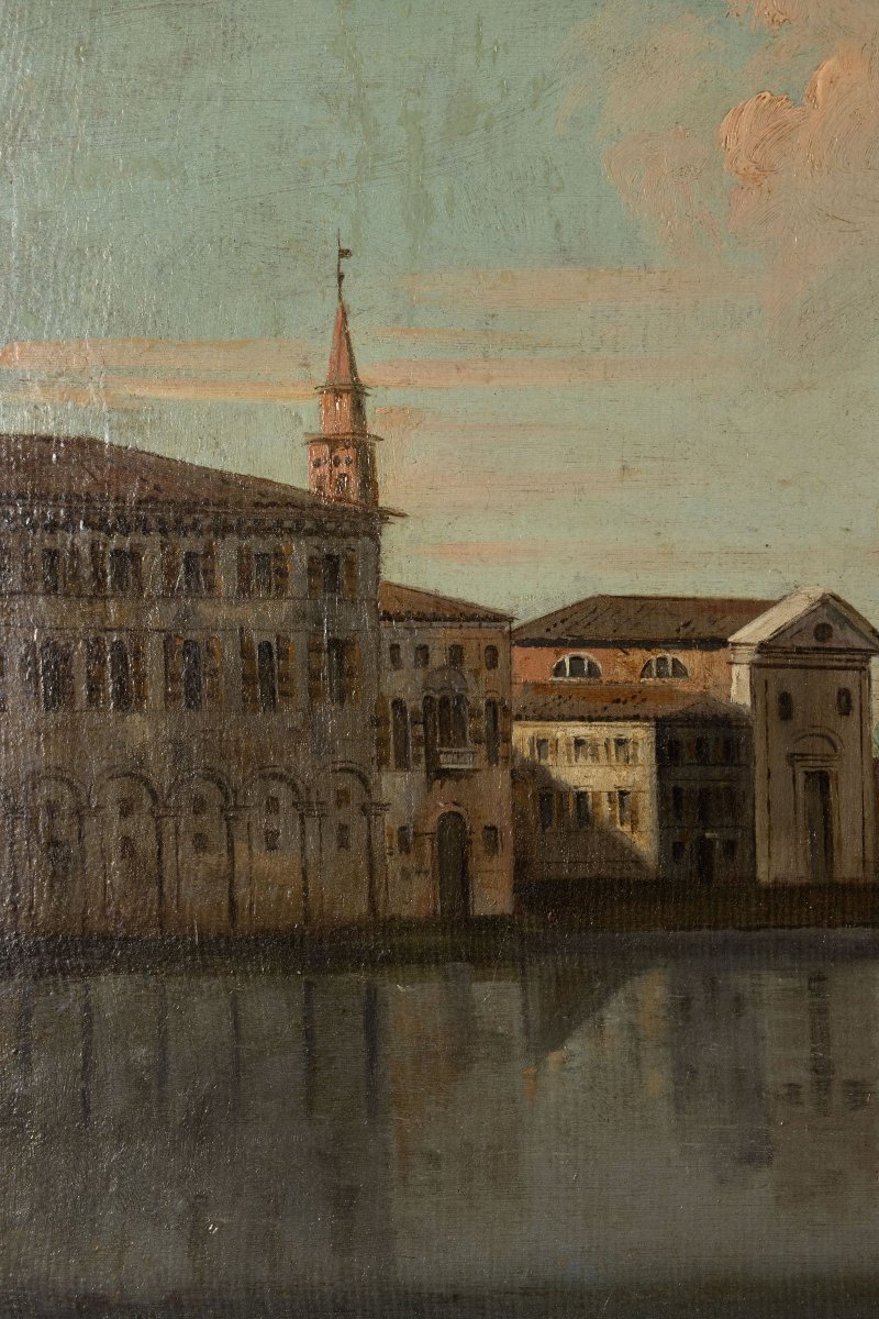 Painting Of A View Of Venice, Mid-18th Century-photo-2