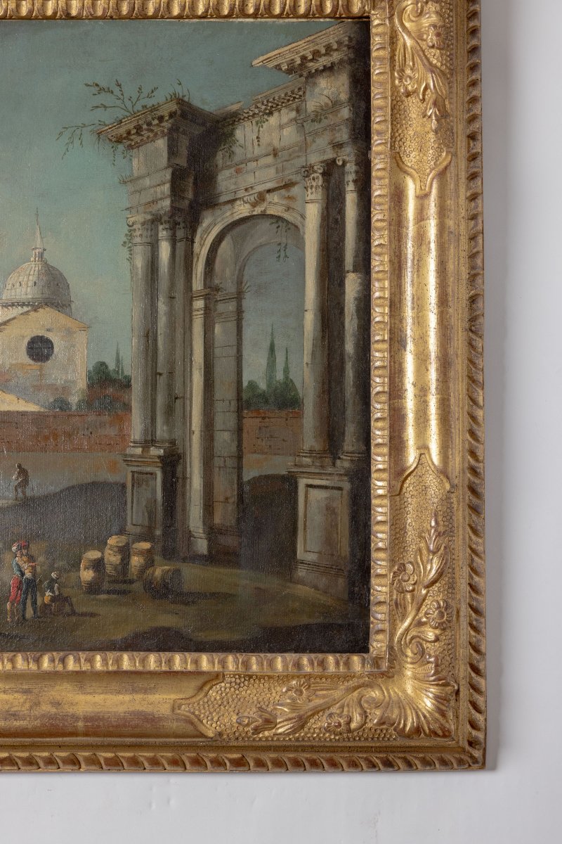 Painting Of A View Of Venice, Mid-18th Century-photo-3