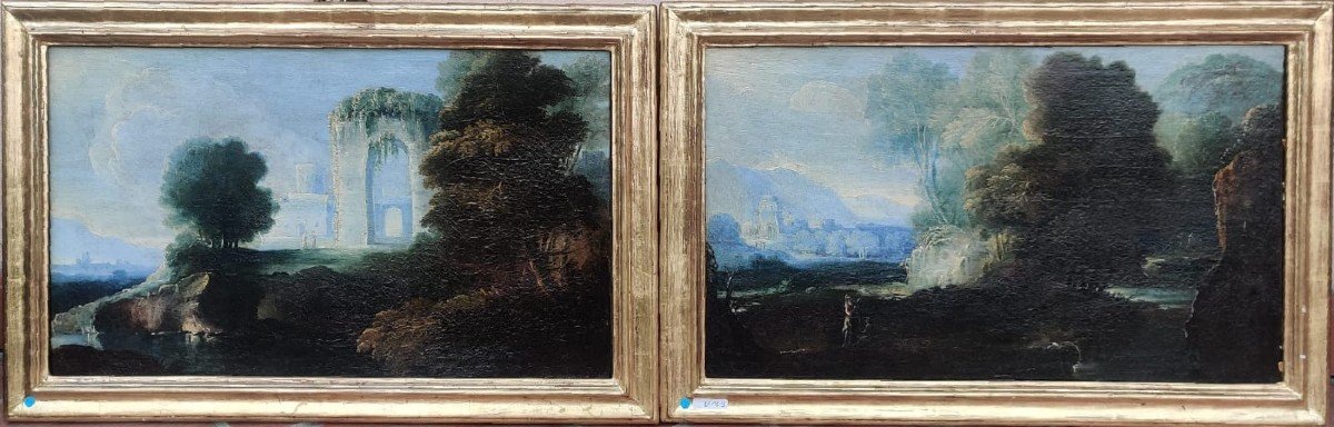 Pair Of Landscapes From The Early 18th Century