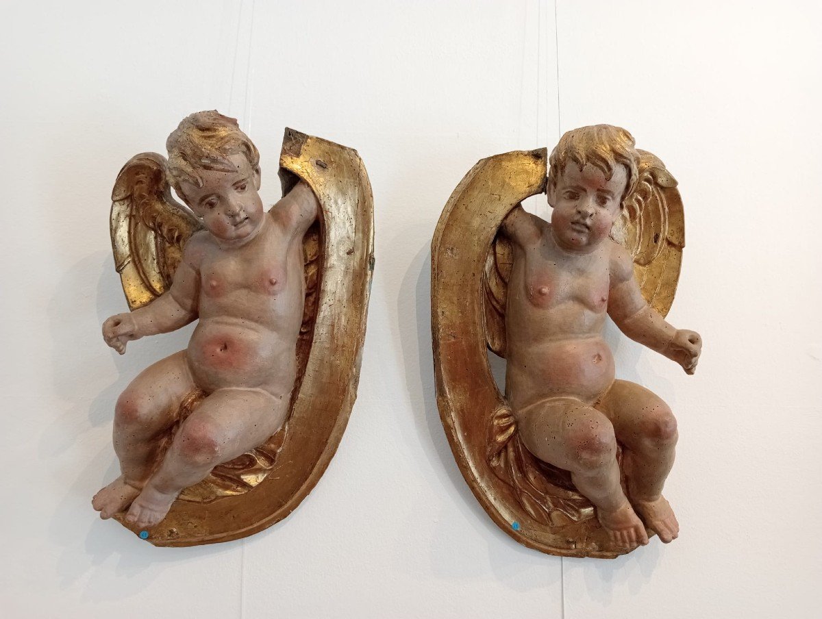 Paire d'Angelots Baroques-photo-1