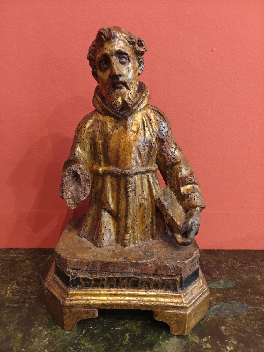 Wooden Half-bust Depicting Saint Francis