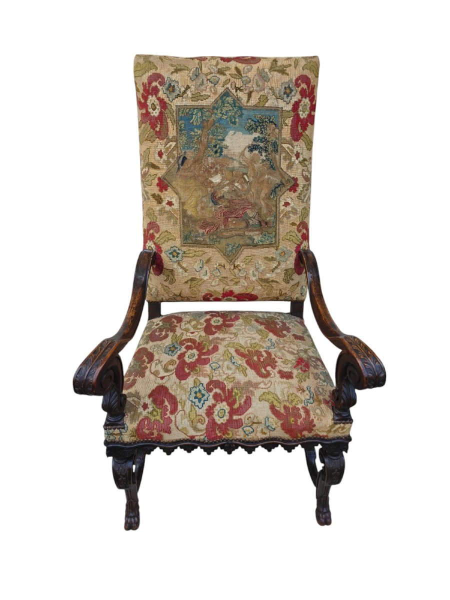 Fauteuil milanais Louis XIV-photo-5