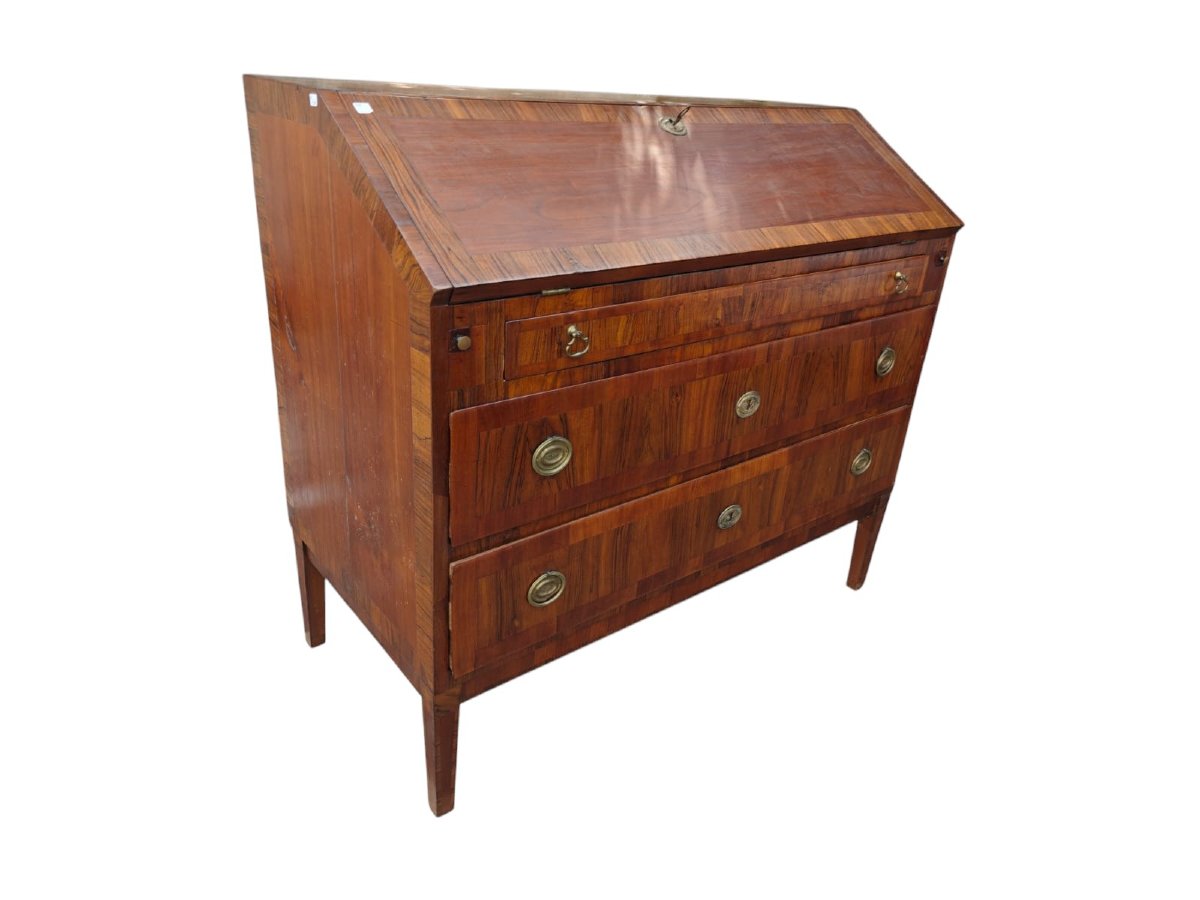 Louis XVI Drop-leaf Chest With Bookcase-photo-5