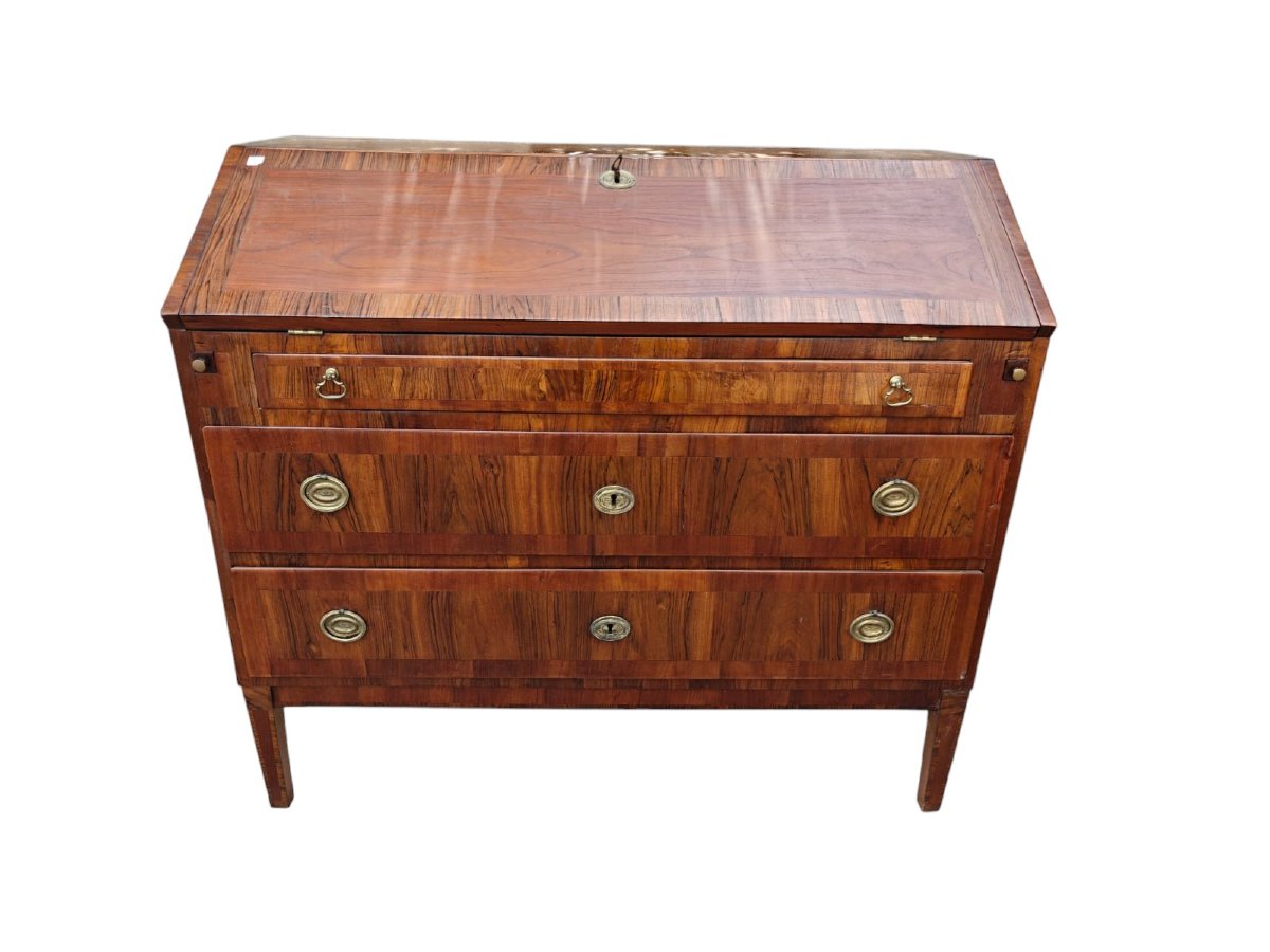 Louis XVI Drop-leaf Chest With Bookcase-photo-7