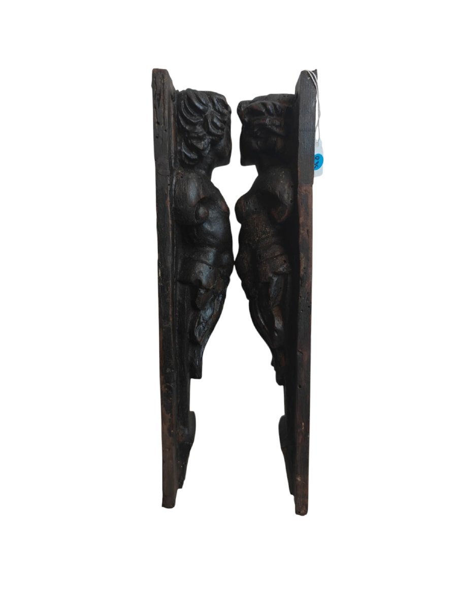 Paire de cariatides du XVIe siècle-photo-2