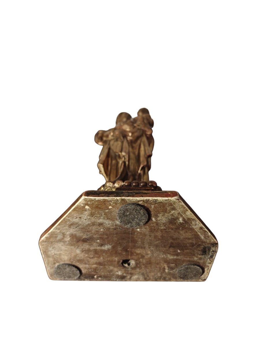 Sculpture en bois de la Vierge à l’Enfant-photo-1