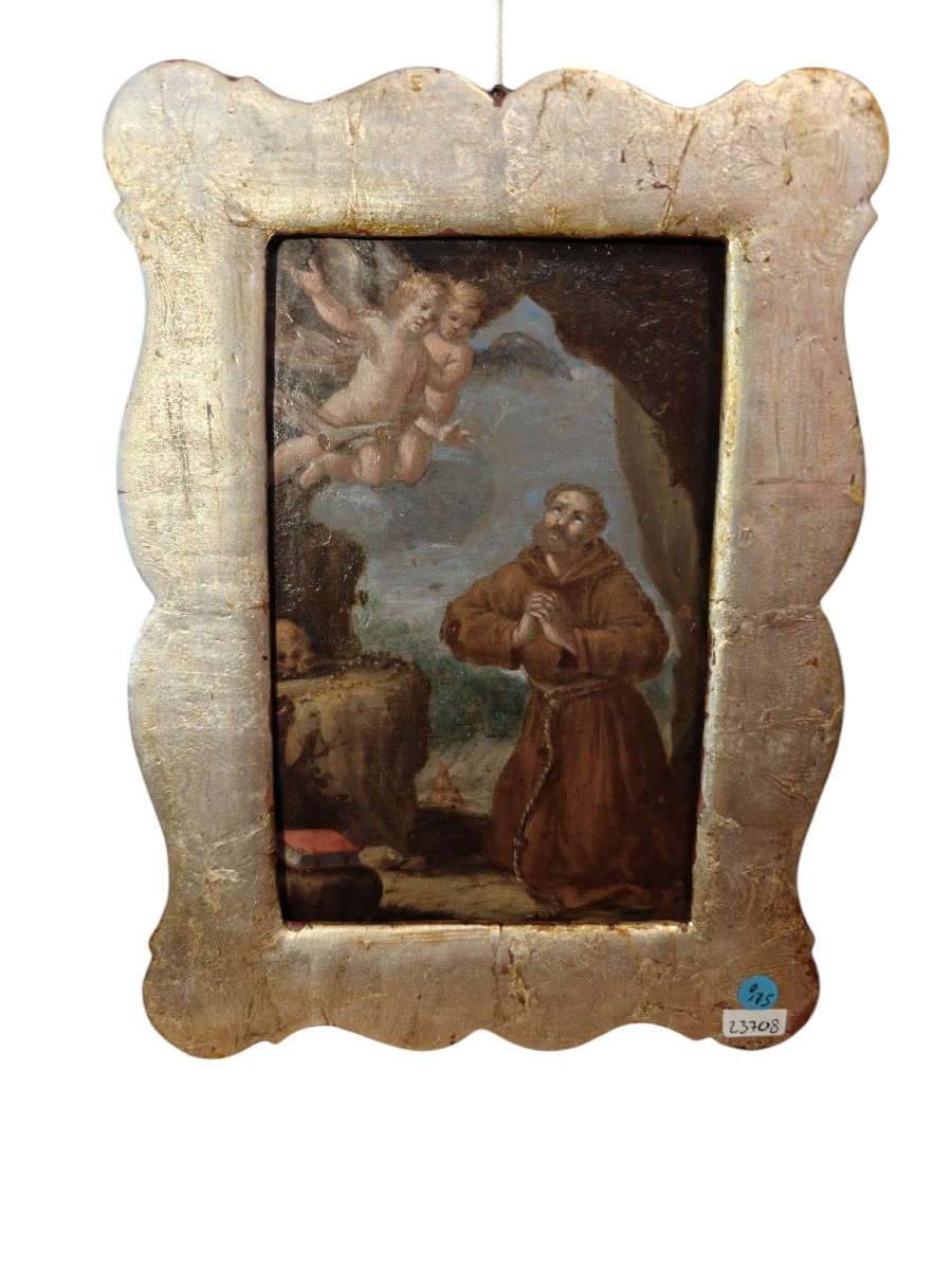 Small Painting Depicting Saint Francis-photo-2