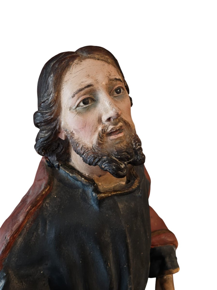 Christ en papier mâché et terre cuite-photo-2