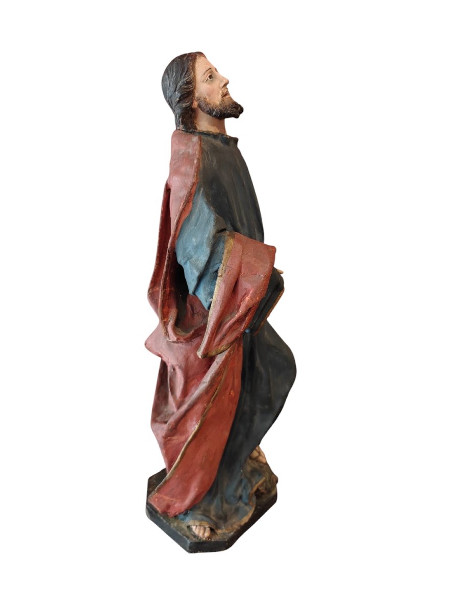 Christ en papier mâché et terre cuite-photo-5
