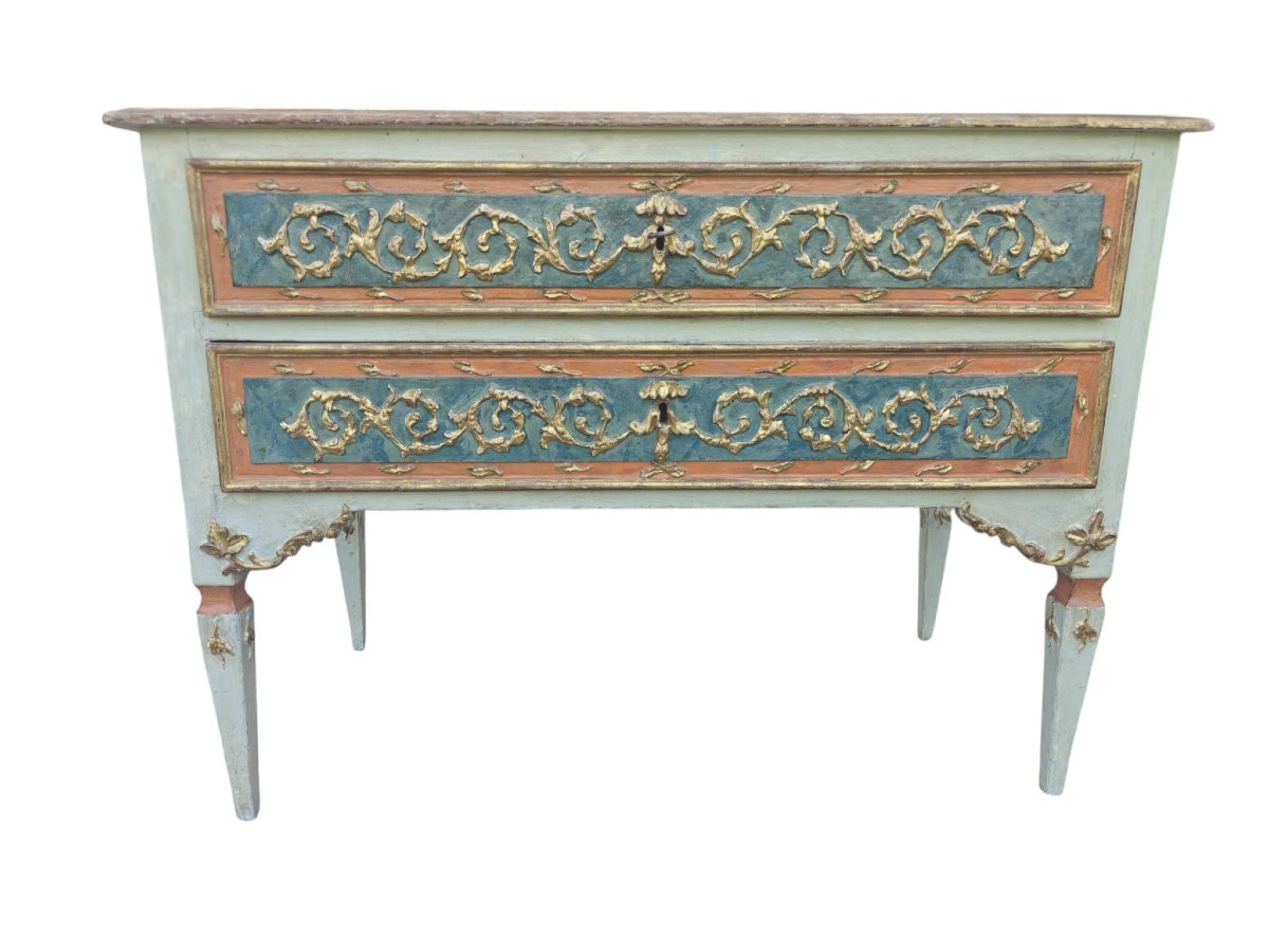 Neoclassical Lacquered Chest Of Drawers-photo-2