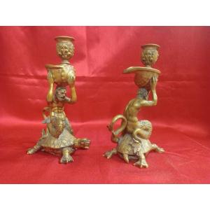 Pair Of Neoclassical Candelabra