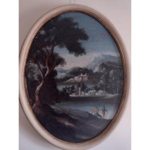 Venetian Landscape With Figures