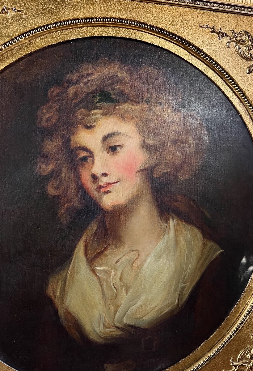 Painting / Portrait From The 19th Century, French School - Oil On Canvas-photo-1