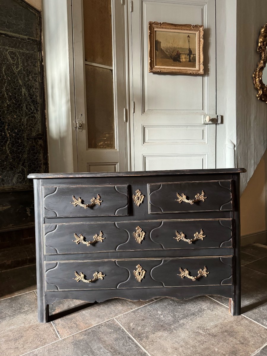 18th Century Chest Of Drawers Called “parisienne” Louis XIV Style -photo-2