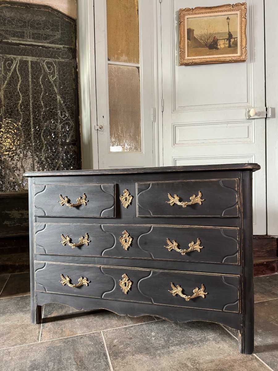 18th Century Chest Of Drawers Called “parisienne” Louis XIV Style 