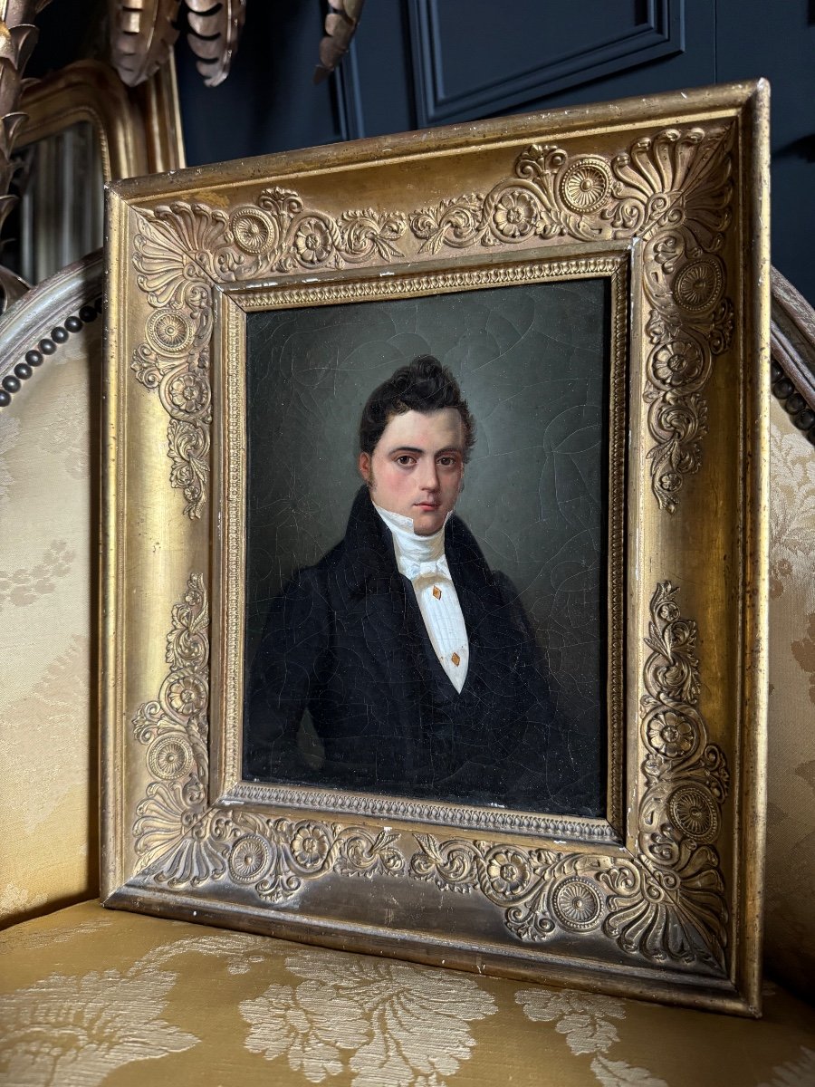 Empire Period Portrait Of An Elegant Young Man, After Louis Léopold Boilly-photo-3