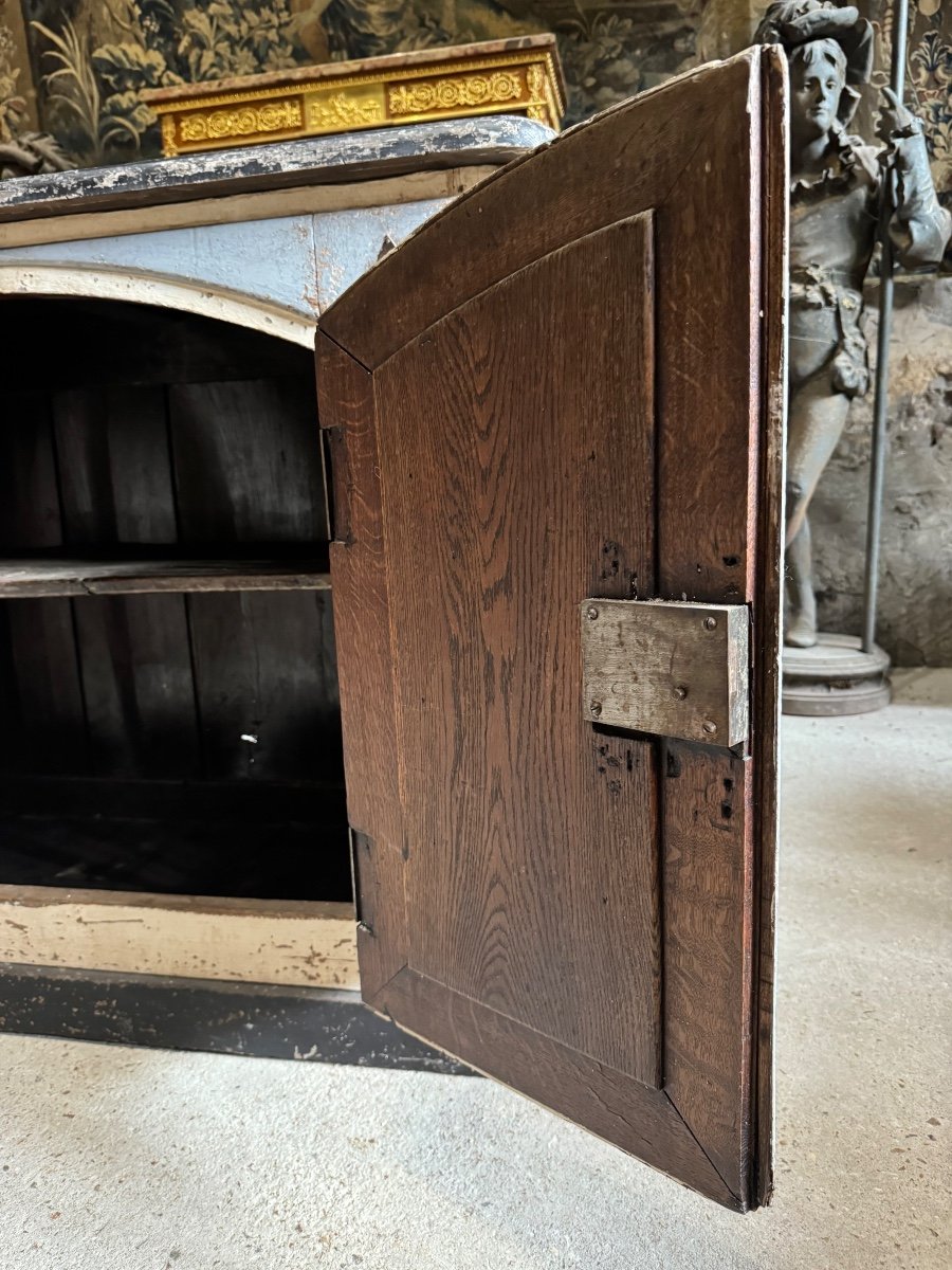 Buffet De Chasse Du XVIIIe à Double évolution En Bois Réchampi d’époque Louis XIV -photo-6