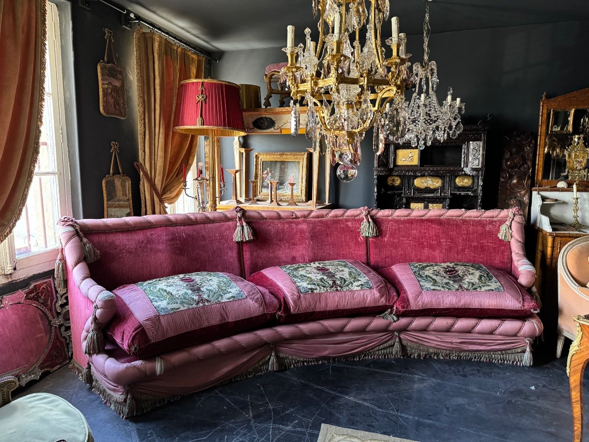 Paire De Canapés « boudoir » D’époque Napoléon III - 3m80 de long -photo-3