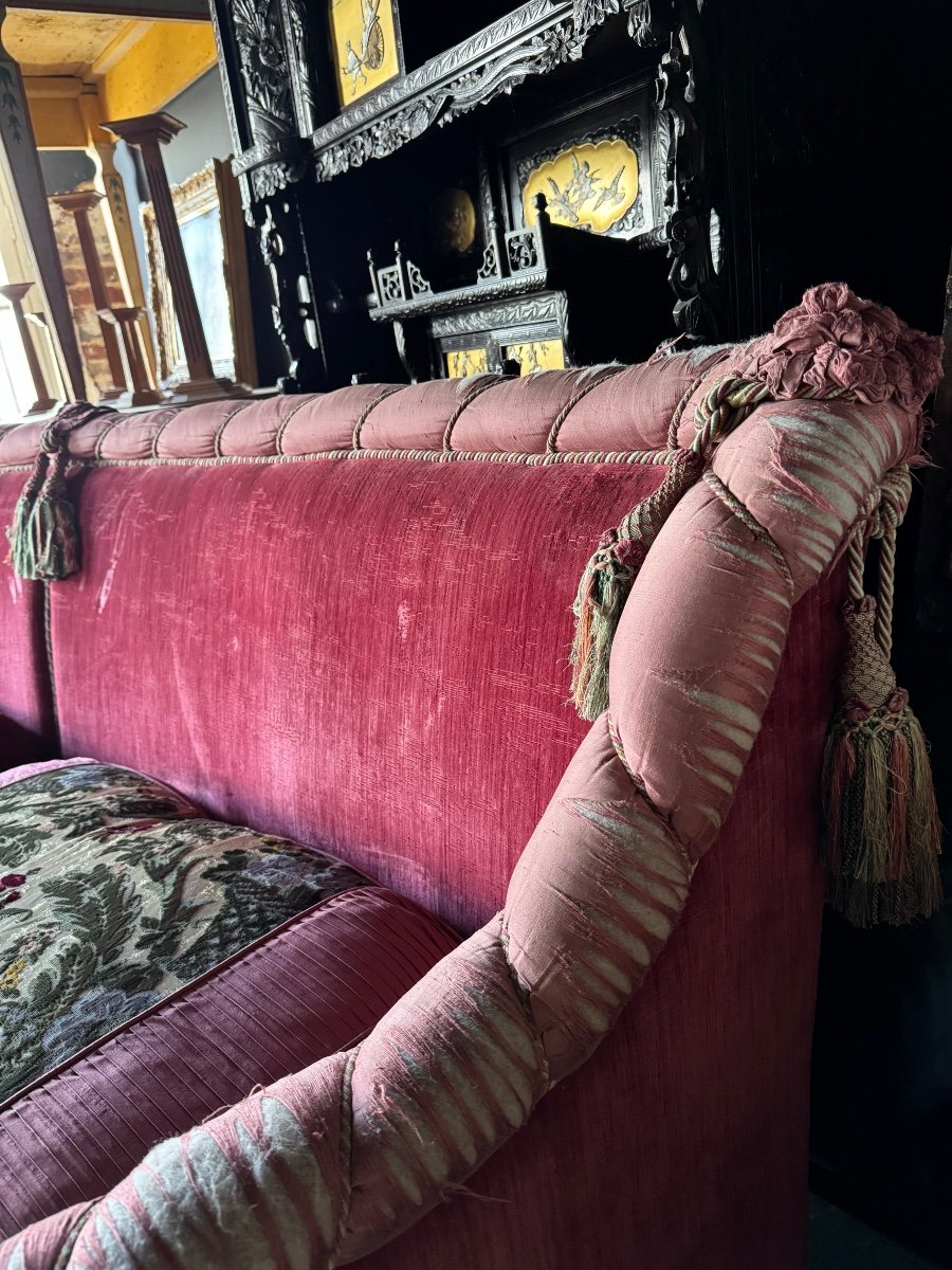 Paire De Canapés « boudoir » D’époque Napoléon III - 3m80 de long -photo-3