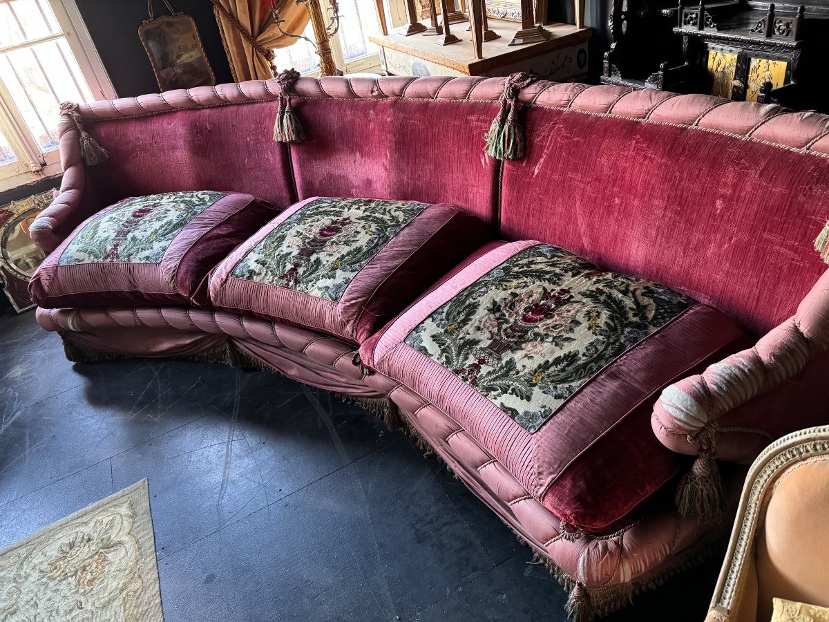 Paire De Canapés « boudoir » D’époque Napoléon III - 3m80 de long -photo-4