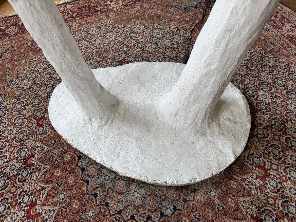 Large Cement And Plaster Floor Lamp From The 1980s In The Shape Of A Mushroom - 20th Century -photo-3
