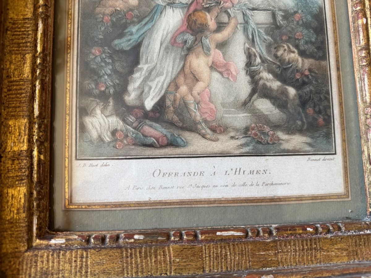 Pair Of Late 19th Century Engravings In Their Gilt Wood Frames -photo-7