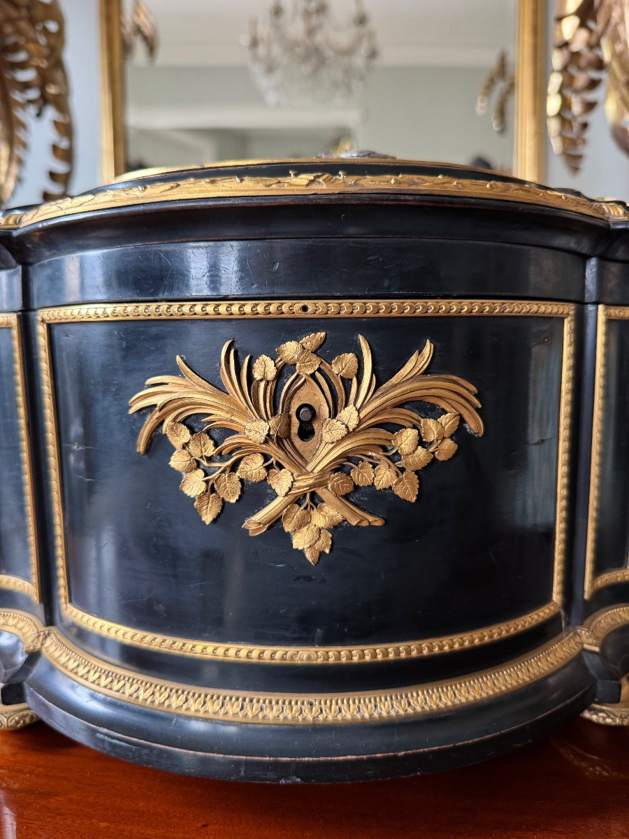 Important 19th Century Box Signed Alphonse Giroux With Hunting Decoration -photo-4