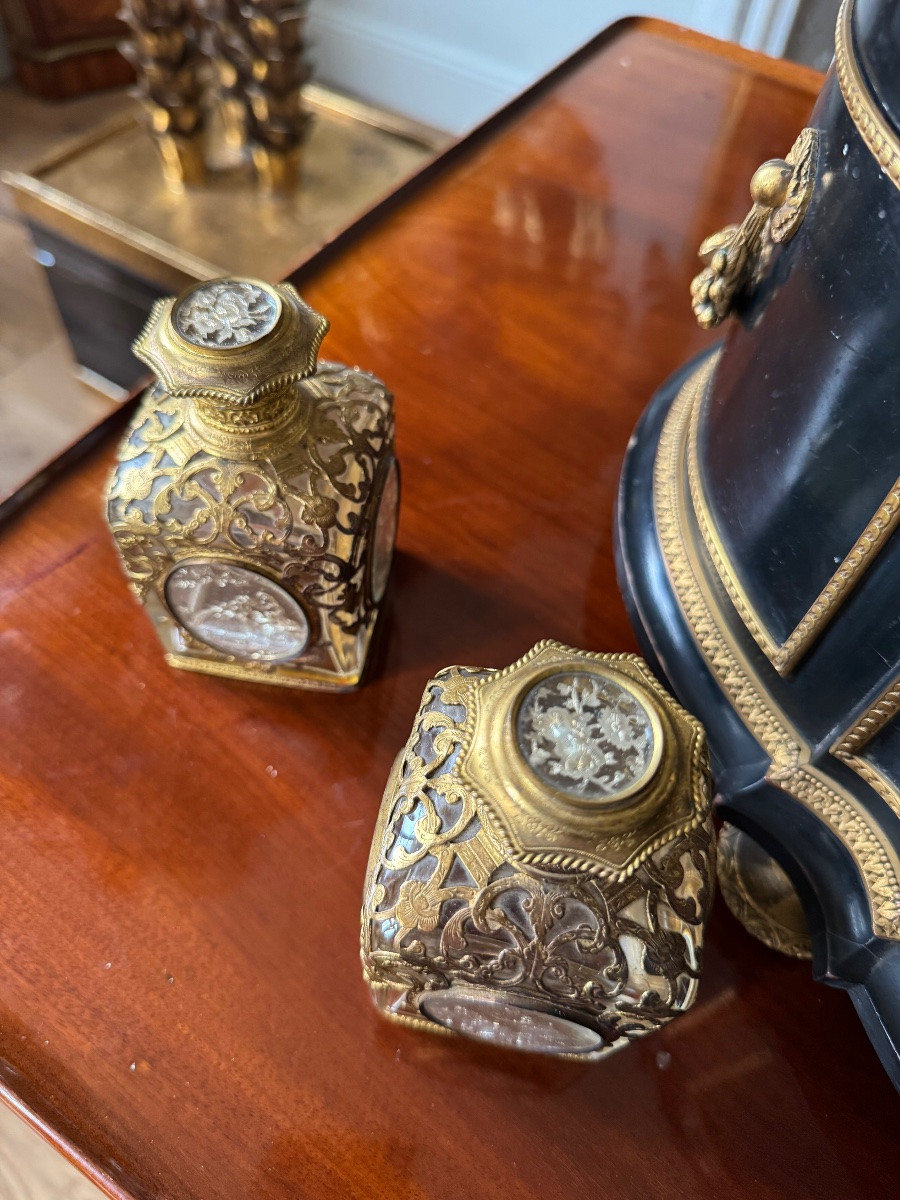 Important 19th Century Box Signed Alphonse Giroux With Hunting Decoration -photo-8