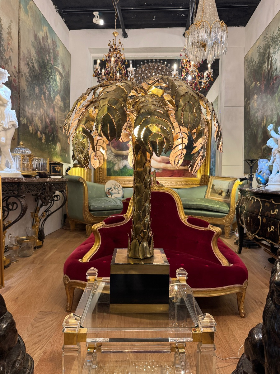 Lampe palmier Christian Techoueyres pour la Maison Jansen -photo-2