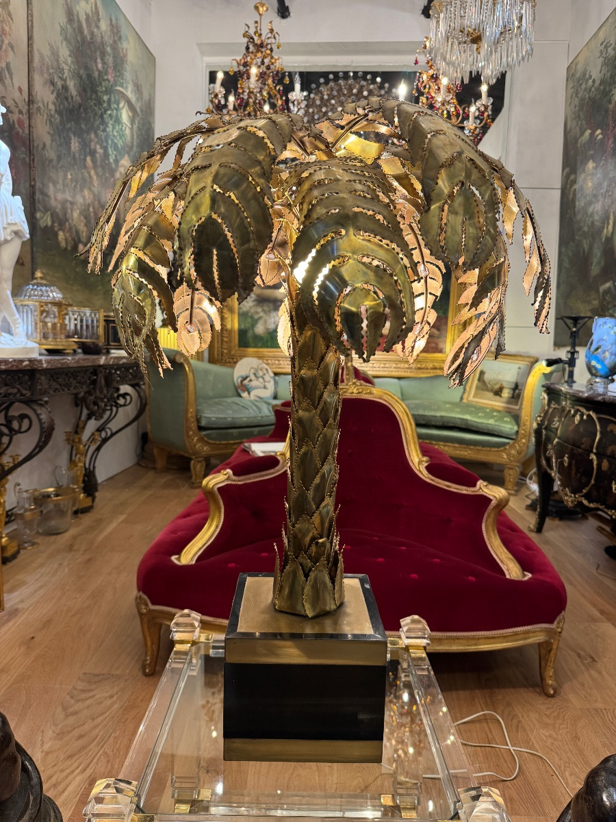 Lampe palmier Christian Techoueyres pour la Maison Jansen -photo-7