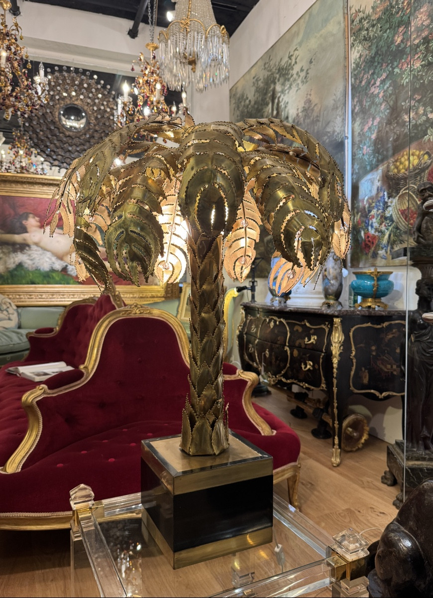 Lampe palmier Christian Techoueyres pour la Maison Jansen 