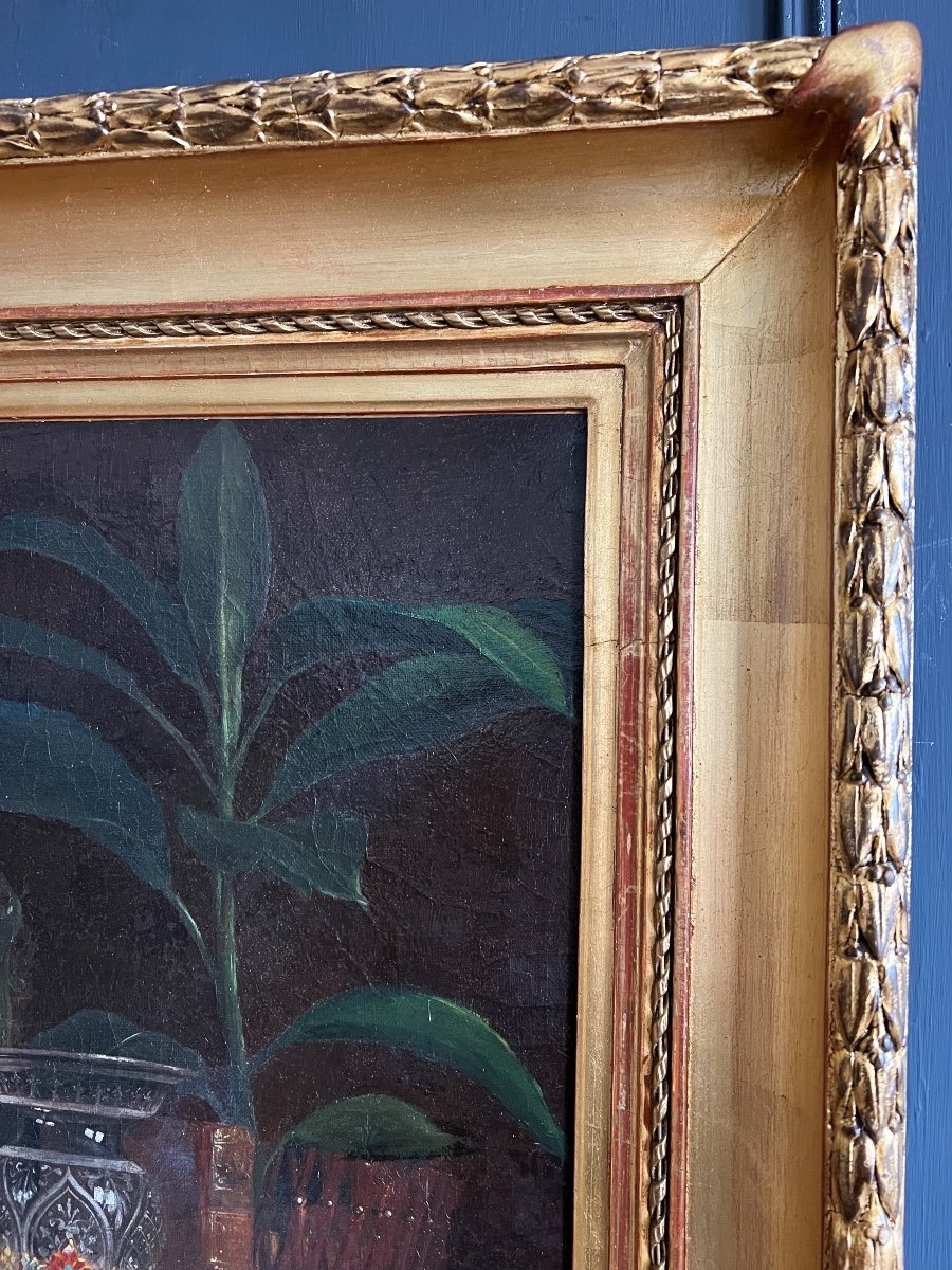 French School, 19th Century, Painting Depicting A Still Life With A Bird-photo-5