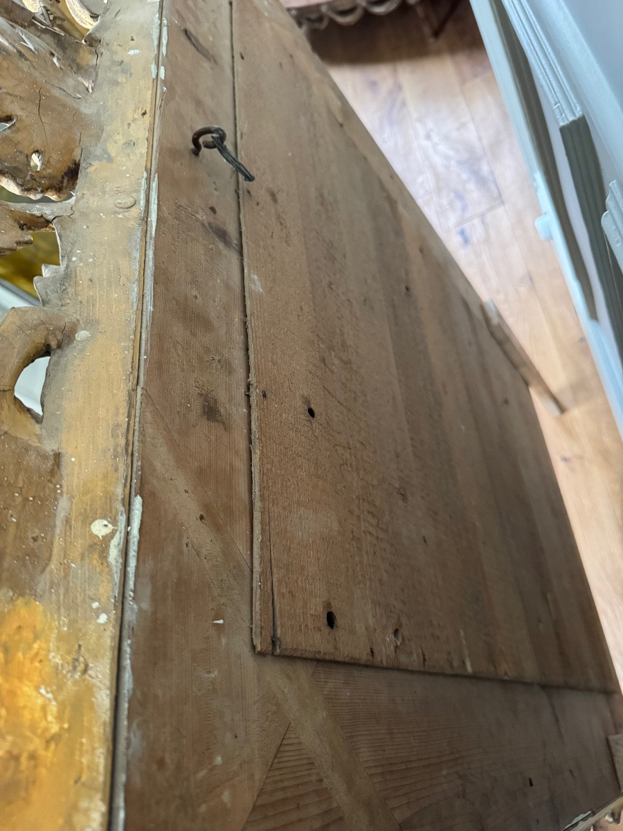 Napoleon III Period Giltwood Mirror With Side Panels - 19th Century-photo-5