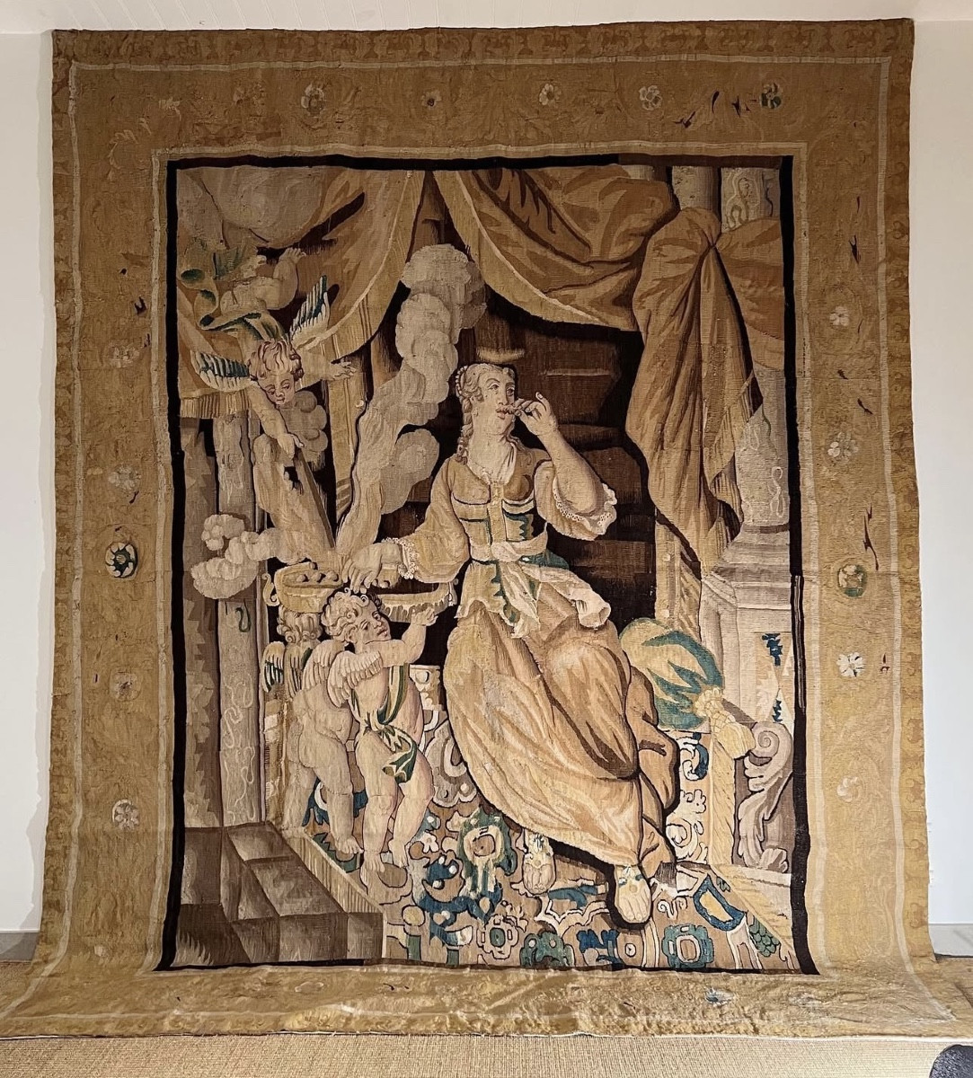 Felletin Tapestry From The Renaissance Period - Late 17th Century 