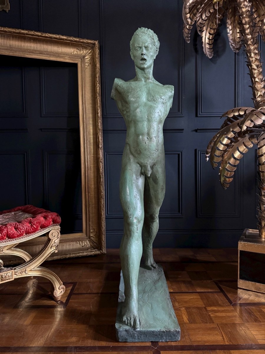 Sculpture / Statue Représentant Un Homme Nu - XXe-photo-2