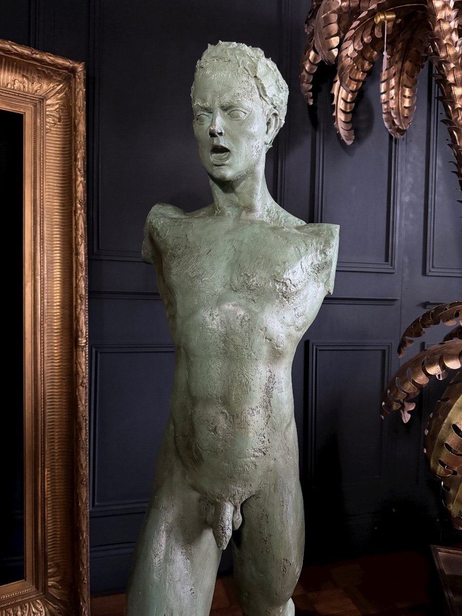 Sculpture / Statue Représentant Un Homme Nu - XXe-photo-3