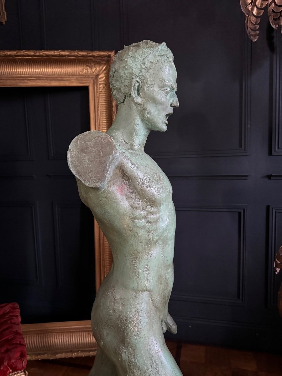 Sculpture / Statue Représentant Un Homme Nu - XXe-photo-4