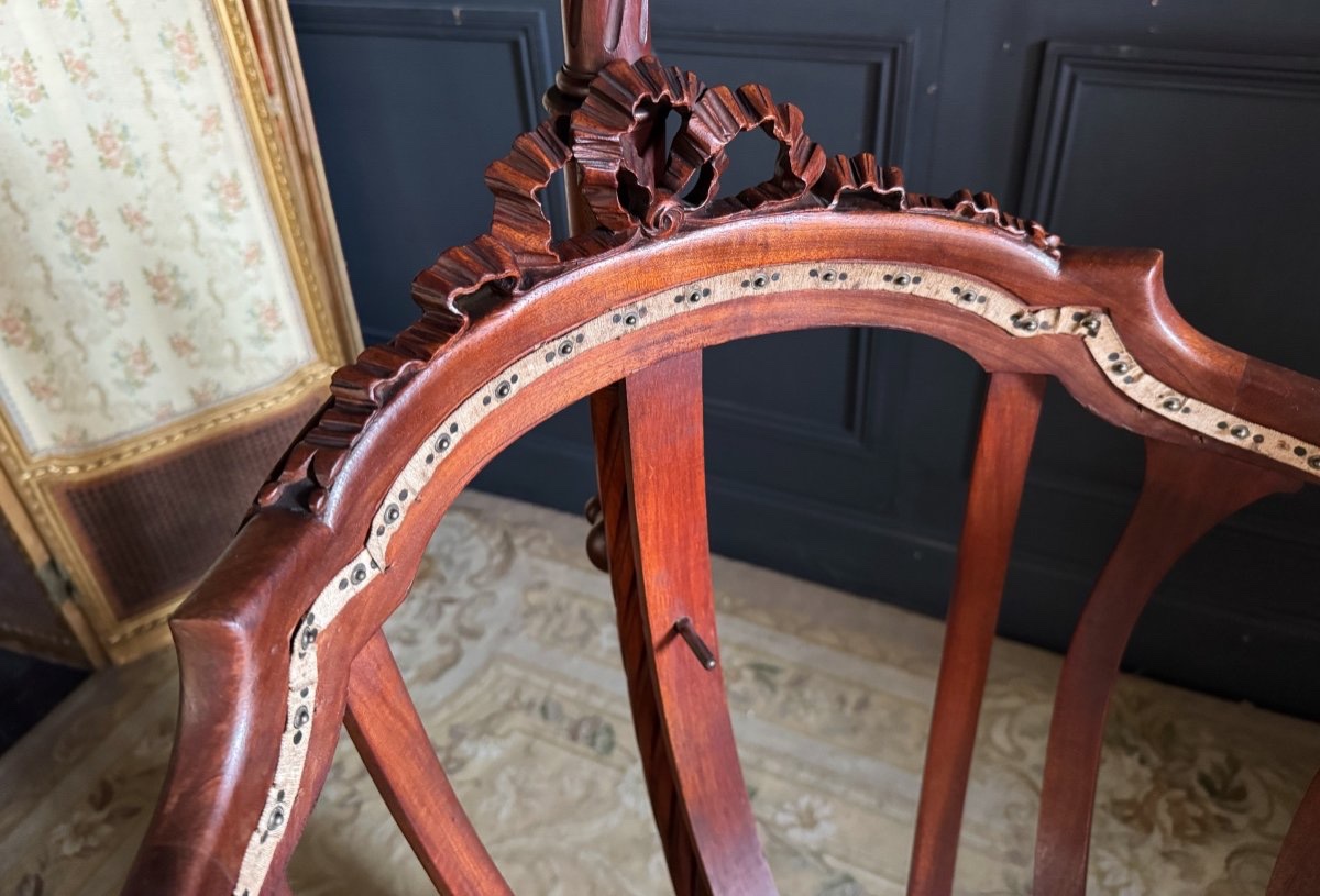 Berceau Du XIXe En acajou finement sculpté - belle qualité-photo-5