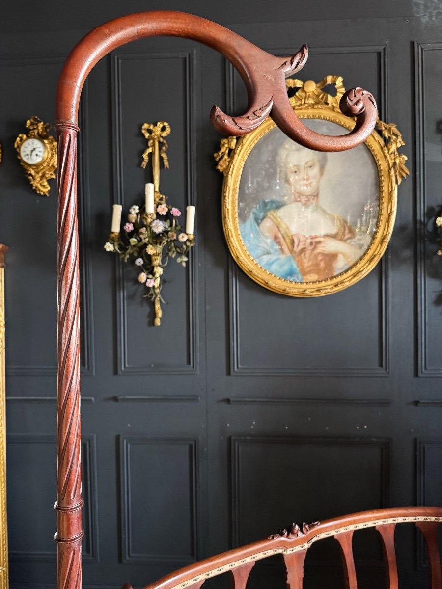 Berceau Du XIXe En acajou finement sculpté - belle qualité-photo-8