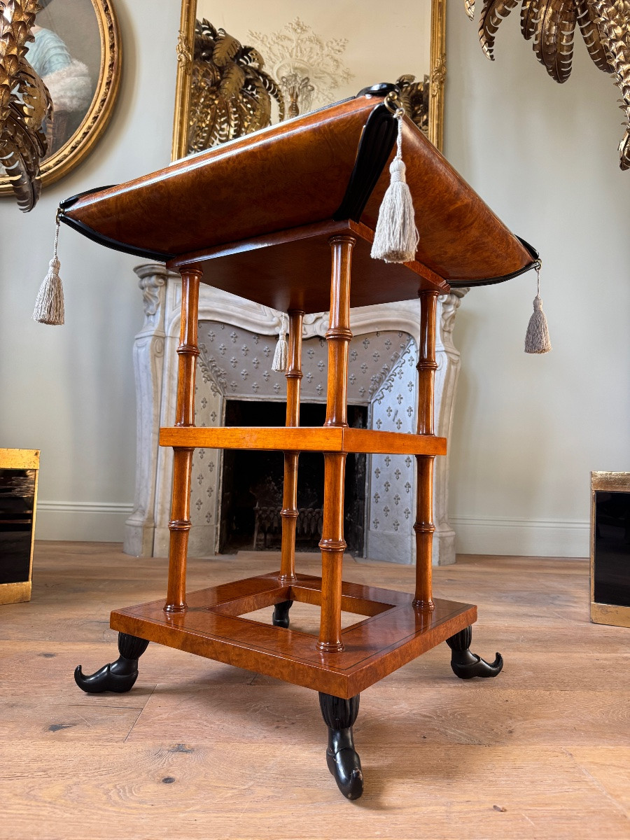 Table à ouvrage / travailleuse dans le gout d’Alphonse Giroux - début XXe -photo-6