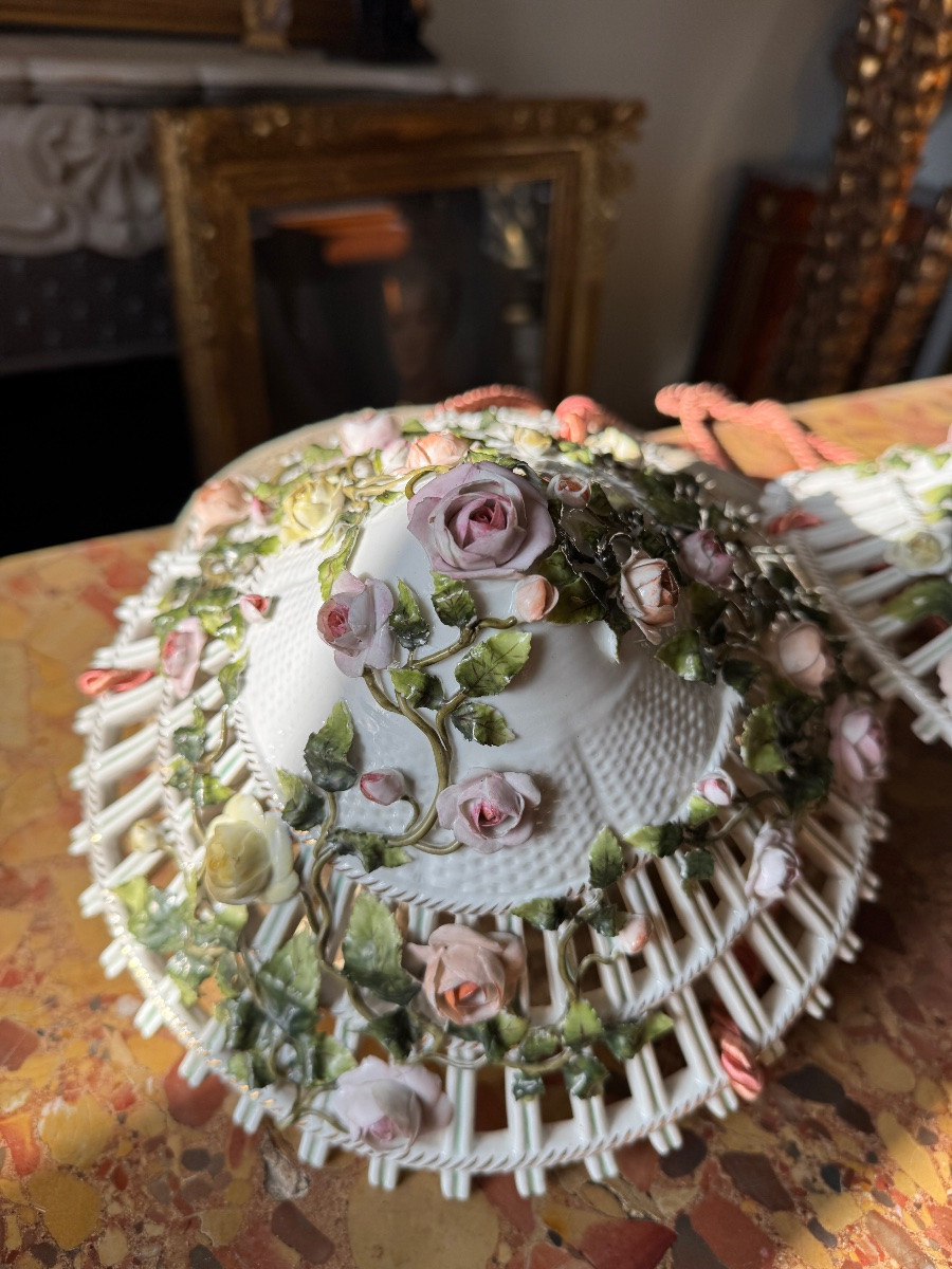 Paire de jardinières de la fin du XIXe siècle en porcelaine allemande -photo-5