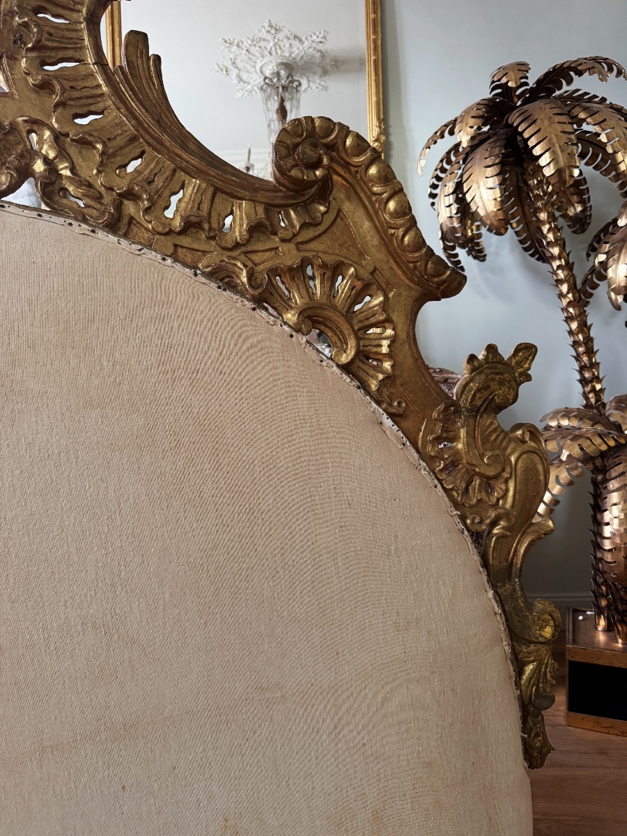 Napoleon III-era Gilded Wood Headboard  - 19th Century  -photo-1
