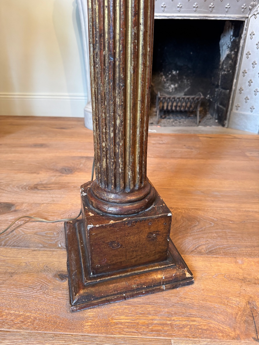 Pair Of 18th-century Lamps In The Shape Of Corinthian Columns-photo-5
