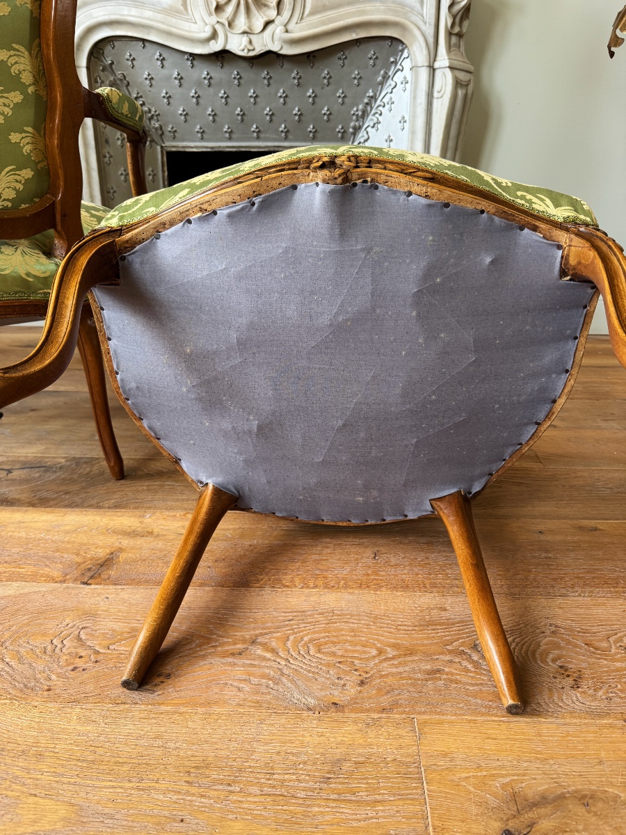 Set Of 4 Louis XV-style Armchairs—18th Century -photo-8