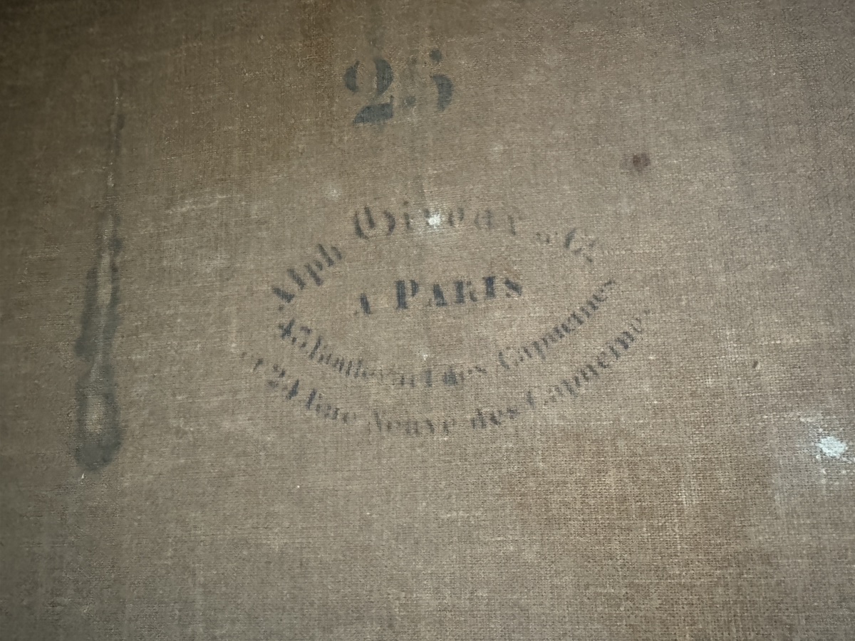 Pastel du XIXe siècle représentant une jeune femme, signé à l’arrière Alphonse Giroux -photo-8