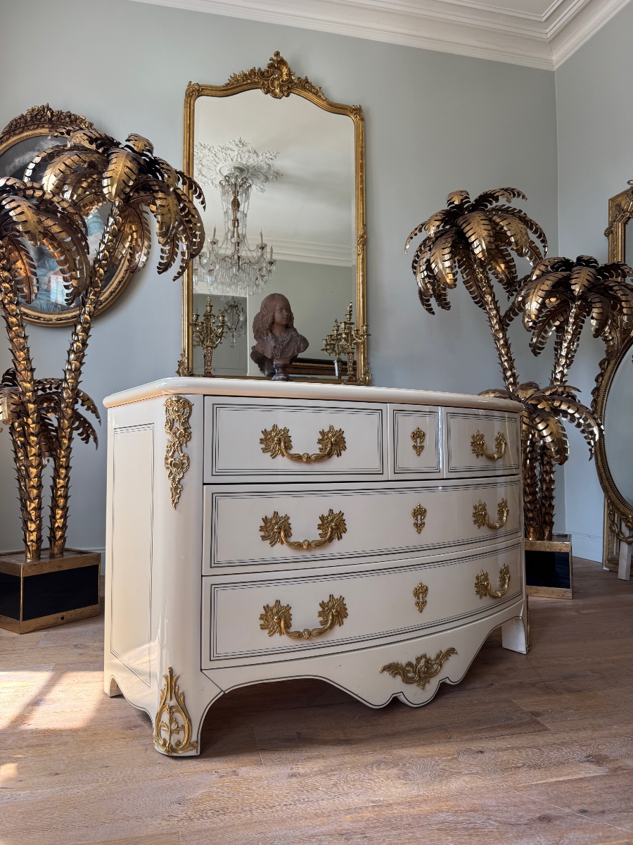 Louis XIV-style Chest Of Drawers In Light Wood - 20th Century -photo-2